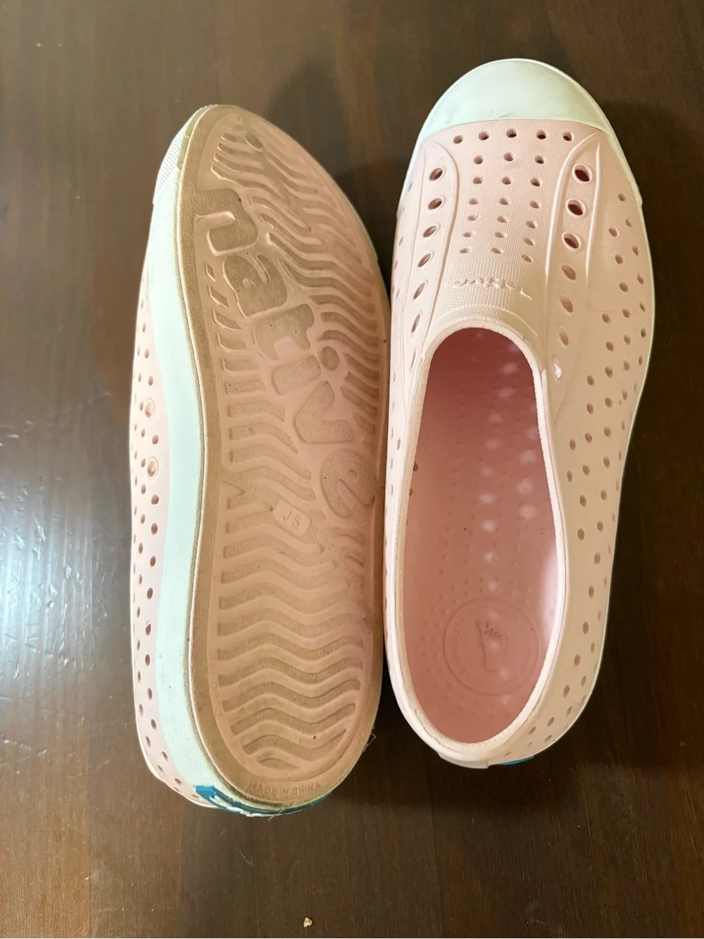 Native Pink Slip-On Kids Shoes - Picture 2 of 3